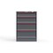 Strong Hold 4 drawer cabinet - (1x 6ft, 1x 8ft, 2x 10ft) - Red accents - Electronic Lock S3044-PPRAS-0402DS - alternate 1