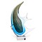 Homeroots 17" Blue Murano Glass Fish Figurine Tabletop Sculpture 376118 - alternate 1
