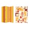 Homeroots 72" Orange And Yellow Canvas Folding Three Panel Screen Room Divider 277078 - alternate 3