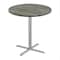 Correll Round Cafe Table, 30 in W, 30 in L, 42 in H, Particleboard Top, New England Driftwood SXB30R-52-98-52 - alternate 1