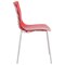 Leisuremod Astor Plastic Dining Chair with White Steel Base in Transparent Red, 4PK ACW-20TR4 - alternate 2