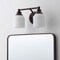 Jonathan Y Lydia 14" 2-Light Farmhouse Cottage Metal LED Vanity Light w/ Frosted Glass Shades, Oil Rubbed Bronze JYL7550C - alternate 2