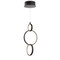 Jonathan Y Loop 7.8 in. Adjustable Integrated LED Metal Ring Pendant, Black JYL7210A - alternate 3
