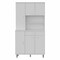 Homeroots 67in White Pantry Cabinet with Five Storage Shelves 403772 - alternate 2