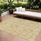 Homeroots 9' X 12' Gold Brown And Beige Abstract Washable Indoor Outdoor Area Rug 602501 - alternate 1