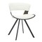Leisuremod Wooden Dining Chair Modern style Nymia Collection Walnut Glazed Color in White NCDW-22W - alternate 1