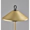 Homeroots 20" Black and Gold Metal Two Light Candlestick LED Table Lamp With Brass Cone Shade 524637 - alternate 2