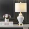 Jonathan Y Qin 22" Ceramic/Iron Classic Cottage LED Table Lamp, White, 2PK JYL6602C-SET2 - alternate 2