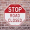 Signmission Stop Road Closed, 6 inch X 6 inch, Plastic Sign, 2PK OC-P-2PACK-6-310 - alternate 2