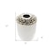 Homeroots 10" White Round Ceramic Table Vase With Sculptural Details 569275 - alternate 2