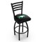 Holland Bar Stool Co 36" Blk Wrinkle North Dakota Swivel Bar Stool, Ladder Back L01436NorDak - alternate 1