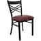 Flash Furniture Hercules Restaurant Chair, 16-1/2 in W 17" L 32-1/4" H XU-6FOBXBK-BURV-GG - alternate 1