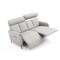Homeroots 73" Light Gray Leather Reclining USB Sofa 719571 - alternate 2