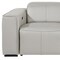 Homeroots 104" Light Gray Top Grain Leather Reclining Metal USB Sofa 720389 - alternate 2