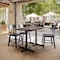 Flash Furniture 48" x 30" Tabletop, Seamless Surface Technology, Dark Brown, 22" x 30" Black Table Height X-Bases ST-REC3048-WBR-T2230-GG - alternate 2