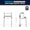Flash Furniture HERCULES Bi-Level Folding Walker w/Adjustable Height, Interchangeable Wheels/Feet, Dual Frame, Gray DC-HY8150L-GRY-GG - alternate 2