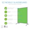 Ghent EZ Mobile Glassboard, Aluminum Frame, Magnetic, 75"H x 62"W, Green EZ1MA7562GN - alternate 2