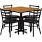 Flash Furniture Square Natural Laminate Table, Laminate Top, Wood Grain HDBF1015-GG - alternate 1