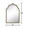 Homeroots 36" Gold Arch Metal Framed Standing Mirror 565112 - alternate 2