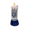 Homeroots 10" Blue And White Flameless Hanukkah Pillar Candle With Snow Globe 633981 - alternate 3