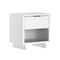 Manhattan Comfort Elara 18 in Solid Wood Nightstand in White (1-Drawer) NS1794-1 - alternate 1