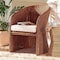 Bali & Pari Memphis Bohemian Peanut Brown Braided Rattan Arm Chair 255-14075-ZORO - alternate 2
