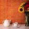 Apollo Tile Dune 12 in. x 12 in. Glossy Apricot Red Glass Mosaic Wall and Floor Tile 20 sq. ft./case, 20PK APLSA88RD206A - alternate 2