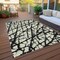 Homeroots 3' X 5' Black And Ivory Abstract Washable Indoor Outdoor Area Rug 614317 - alternate 3