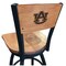 Holland Bar Stool Co 36" Blk Wrinkle Auburn Swivel Bar Stool, Laser Engraved Back L03836BWMedMplAAuburnMedMpl - alternate 1