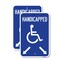 Signmission Handicapped Parking with Double Arrows, 18'' X 24'' 2 Signs, Heavy Gauge Aluminum, 2PK A-1824-2PACK-23915 - alternate 1