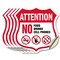 Signmission Property Shield Sign No Food No Drinks N, 4 inch X 4 inch, Vinyl Decal, 5PK SHI-D-5PACK-4-455 - alternate 1