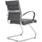 Leisuremod Benmar Modern Office Chair with Faux Leather Sled Base Task Chair & Arms BGO19GRL - alternate 2