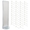 Azar Displays White Two-Sided Pegboard Floor Display On Revolving Studio Base with 50 6in White Hooks 700780-WHT-6W50 - alternate 1