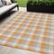 Homeroots 5' X 8' Orange Gray And Beige Plaid Washable Indoor Outdoor Area Rug 601417 - alternate 1