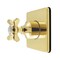 Kingston Brass Single-Handle Six-Way Diverter Valve with Square Trim Kit, Polished Brass KS4042BEX - alternate 1