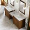 James Martin Vanities Bellshire 96" Dual Vanity Set w/24" Make-Up Counter, Honey Oak w/3 cm Eternal Jasmine Pearl Sileston 660-VMC96-HNO-3EJP - alternate 2
