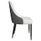 Leisuremod Allure Modern Dining Chair In Black Fabric and Oak Wood Legs, 4PK AC49WBL4 - alternate 3