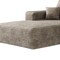 Homeroots 107" Camel Corduroy Modular Compression Foam Sofa With Ottoman And Toss Pillows 712981 - alternate 2