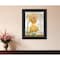 Homeroots Golden Flowers Black Framed Print Wall Art 407351 - alternate 2