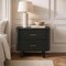 Manhattan Comfort Solara 30 in Solid Wood Nightstand in Black (2-Drawer) NS1788-2 - alternate 1