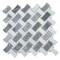 Apollo Tile 11x11 Bardiglio Nuvolato, Eastern White Marble Polished Floor and Wall Mosaic Tile 4.2sqft/case, 5PK APLSE88B25A - alternate 1