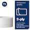 Tork Jumbo Core, 2 Ply, Continuous Sheets, White, 6 PK 12021502 - alternate 3