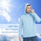Protectx Sun Protection Hoodie, Polyester, Arctic Blue, M, 2 PK HD-APL130-ART-02-M - alternate 2