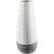 Homeroots 21" Gray And White Abstract Cylinder Ceramic Table Vase 397547 - alternate 1