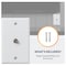 Newhouse Hardware TV Cable Wall Plate White TVP-WH-01 - alternate 3