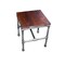 Homeroots 16" Brown and Silver Distressed Solid Wood and Iron Square End Table 571190 - alternate 2