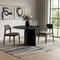 Homeroots 58" Black Solid Wood Pedestal Base Round Top Dining Table 712171 - alternate 2