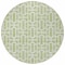 Homeroots 8' Artichoke Green And Ivory Round Geometric Washable Indoor Outdoor Area Rug 594823 - alternate 2