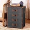 Baxton Studio Jaelyn Vintage Black Canvas 4-Drawer End Table 252-13967-ZORO - alternate 4