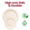 Smarty Had A Party 10" Ivory Vintage Round Disposable Plastic Dinner Plates (120 Plates), 120PK 860IV-CASE - alternate 2